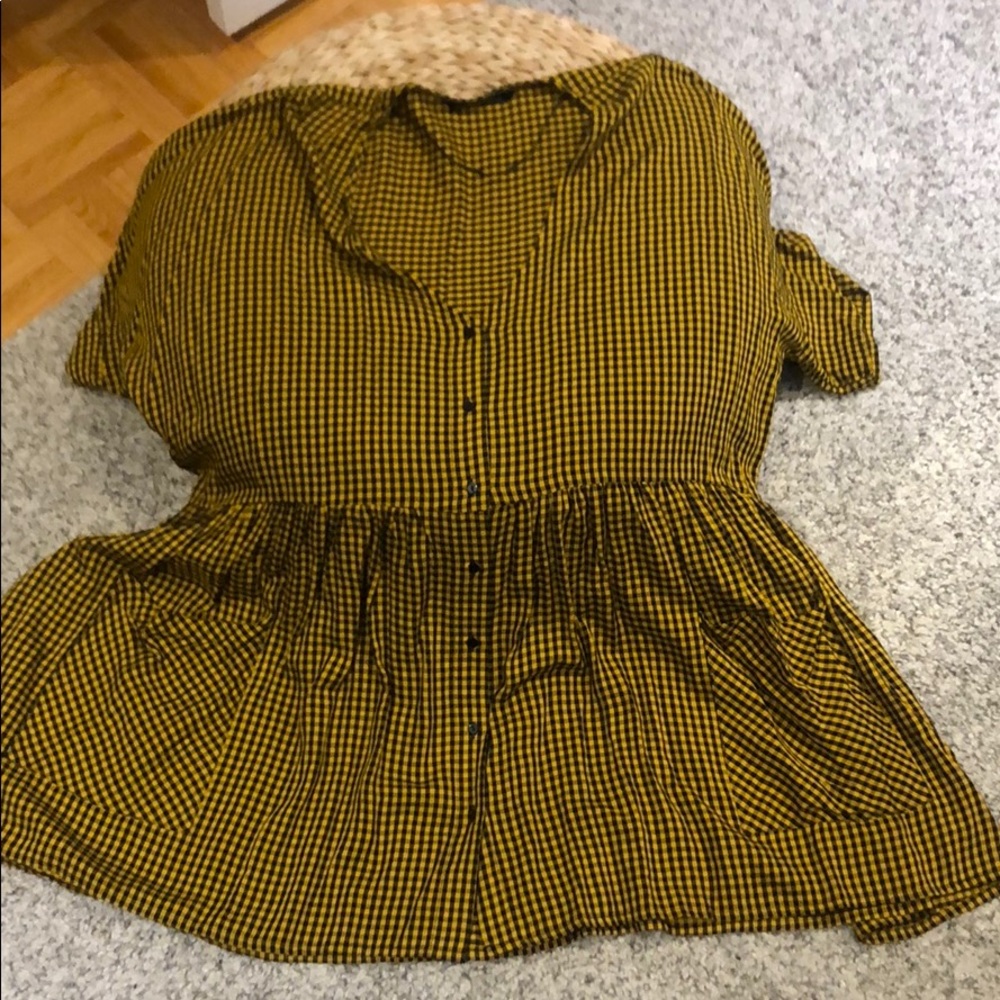 Gingham Yellow Dress
